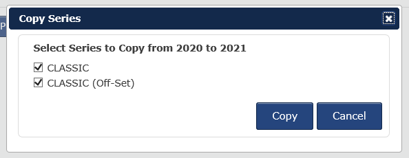 Copy from year to year
