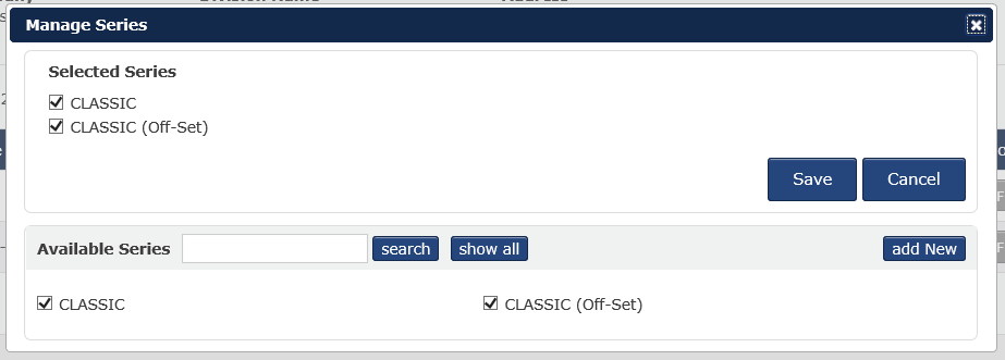 Manage Series